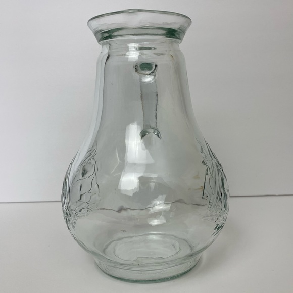 Vintage EUC Clear Pressed Glass Pitcher/Vase with Clipper Sailing Ship - Picture 6 of 12